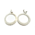 thumbnail image 2 of Clip-on Earrings Round Circle Hoop Mesh Metal Silver Tone 2.75 inch, 2 of 2