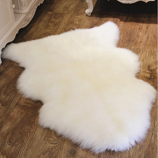 Cojín de suelo irregular y sencillo para mesita de noche, cojín de sofá, cojín de lana, cojín para silla, alfombra blanca