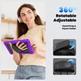 thumbnail image 6 of Case for Lenovo Tab K10 10.3 Inch/M10 FHD Plus 2020 2nd Gen with Screen Protector, 360 Degree Rotating Kickstand Hand Strap Heavy Duty Shockproof Cover with Shoulder Strap, Purple, 6 of 7