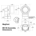 thumbnail image 2 of MagVent MV-90 Magnetic Dryer Vent Coupling, 2 of 3