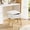 White, variant on Greenstell Footstools Ottoman Bench with Storage, 15.5”L x 11.6”W x 19.2”H Vanity Faux Fur Padded Stool with Coffee Table Padded Seat and Adjustable Feet for Makeup Bedroom Entryway, Green