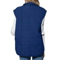 thumbnail image 4 of Puffer Vest for Women Sleeveless Fleece Jacket Zip Up Turn Down Collar Warm Coat With Pockets Outerwear, 4 of 7
