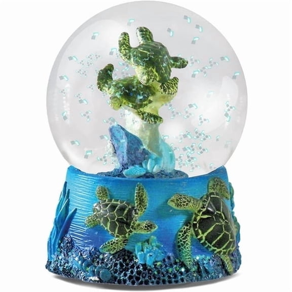 Water Globe - Sea Turtles from Deluxebase. Snow Globe with Sea Turtle Figurine, Glass Glitter Globe, Resin Base. Home Decor & Sea Turtle Gift.