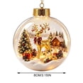 thumbnail image 2 of Glowing Christmas Diorama Ornament, Miniature Scene in Clear Ball with Warm | LED Light, Hanging Holiday Festive Decor, Christmas Collection, Charming Gifts for Family (3.15in, C), 2 of 7