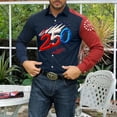 thumbnail image 3 of Men's 250th Anniversary Shirt Long-Sleeved American Flag Printed Button Up T-Shirt Freedom Patriotic Tee, 3 of 4