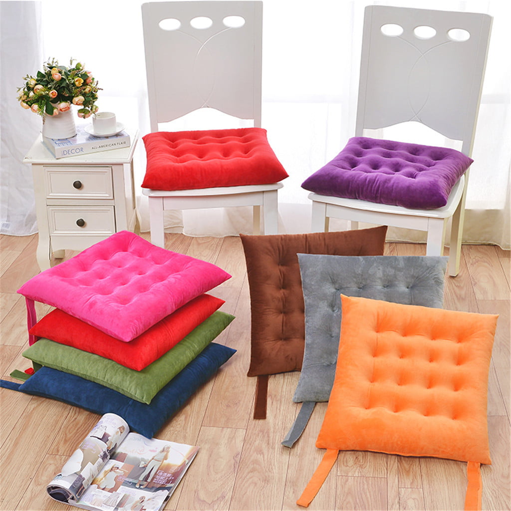 2Pcs Sofa Chair Cushion Pillow Seat Pad Set with Ties Garden Dining Room Yard p 