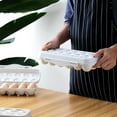 thumbnail image 4 of AOOOWER Clear Plastic Egg Storage Box Container Holder for Case for 12/18 Eggs, 4 of 19