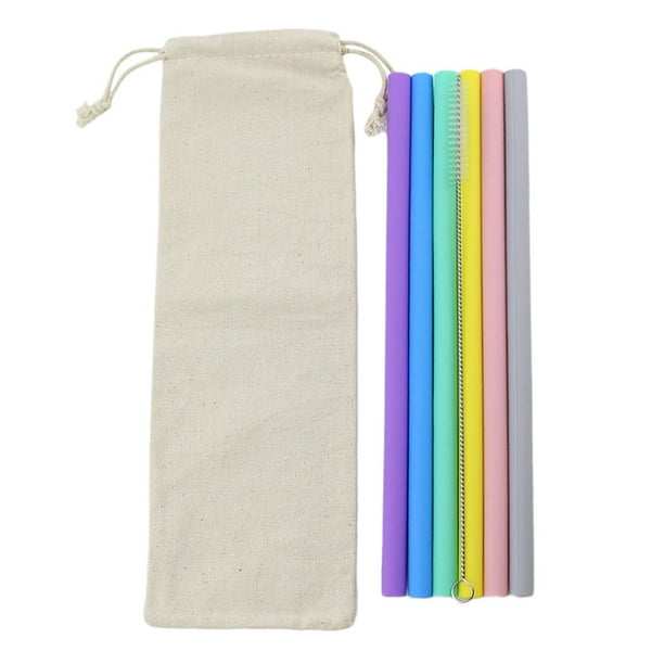 pajitas de silicona acero inoxidable doblado cóctel de metal bebida paja Derecho Sunnimix pajitas de silicona