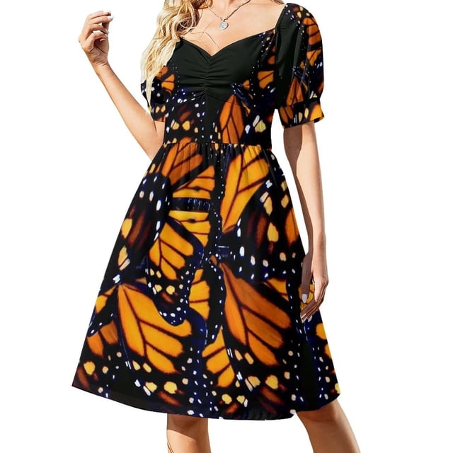 Robe Motif Aile de Papillon Monarch Robe de Bal chic et Élégante Robe de Soirée de Luxe pour Femme