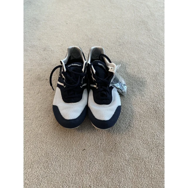 New Balance 500 Middle Distance Blue White Spike Track Shoes Sz 7 RS500WB