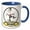 Blue/White, variant on 3drose, Funny Worlds Greatest Mime Cartoon, 11oz Two-tone Green Mug
