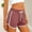 Wine, variant on Olyvenn Women's Summer Casual Athletic Track Shorts Drawstring Elastic Waist Contrast Piping Pink XL
