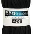 thumbnail image 2 of 30M DIY Knitting Yarn Crochet Yarns Durable Hand Yarn for Carpet, , Cushion, Summer Bag, Blanket Making , Solid Color Black, 2 of 2