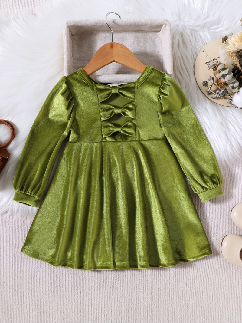 Suealasg Kids Girls Velvet Princess Dress 9M 1T 2T 3T 4T Toddler Baby Girls  Long Puff Sleeve Round Neck A-Line Dress Little Girls Evening Formal Party  Dress - Walmart.com