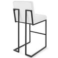 thumbnail image 3 of Modway Privy Black Stainless Steel Upholstered Fabric Bar Stool in Black White, 3 of 7