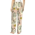 thumbnail image 3 of Pajama Pants Women, Bike Pattern Abstract Sweatpants Soft Sleep Lounge Pants, Casual PJ Bottoms Pants with Pockets, 3 of 5