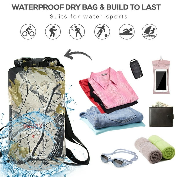 20L Waterproof Dry Bag Backpack Roll Top Dry Sack for Kayaking