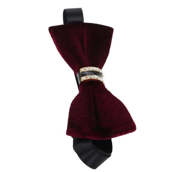 CTIRCHIU Toddler Velvet Bow Tie in Dark Red, 1 Piece Luxury Design for Weddings and Special Occasions