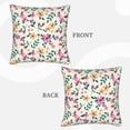 thumbnail image 3 of Bingfone Cute Flower Linen Throw Pillow Covers Cushion Case Pocket Button Vintage Farmhouse Pillowcase for Sofa Couch Bed 20"x20", 3 of 9