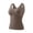 Coffee, variant on PBFRDSJ Women's Lace Camisole Tank Top Seamless Tummy Control Compression Shapewear Camisoles V Neck Ribbed Slim Fitted Tops
