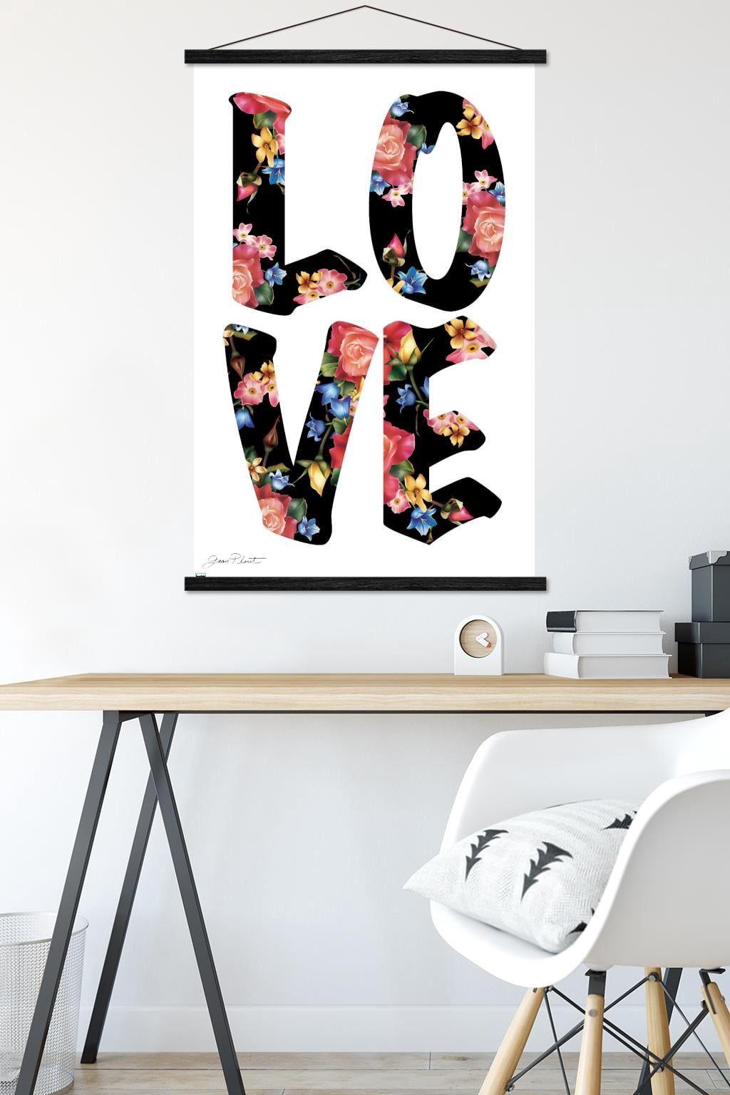 Jean Plout - Love Wall Poster with Magnetic Frame, 22.375" x 34"