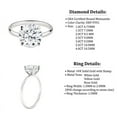 thumbnail image 5 of Cora Jewellery 1.0CT Round Moissanite Enagagement Ring, 14K White Gold, 5 of 7