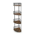thumbnail image 1 of Esquinero Para Baño Estante Organizador Mueble Para Baño 4 Niveles Metalico Negro Madera Acacia, 1 of 11