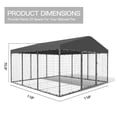 thumbnail image 4 of ALAULM Large Outdoor Dog Kennel: Heavy Duty, Galvanized Steel Panels with Roof, Double Safety Locks, 4 of 9