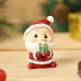 thumbnail image 6 of Cheers.US 2pcs Christmas Miniature Ornaments , Resin Mini Christmas Ornaments Santa Claus Snowman Christmas And Other Animals Figurines Decoration for Crafts Snow Globes Party, 6 of 8