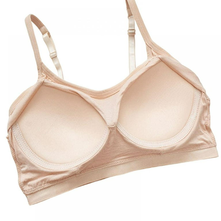 Comfortable Bras, Seamless Wire Free Everyday Bras for A to C Cups, V Neck  Soft and Light Basic Bras for Women