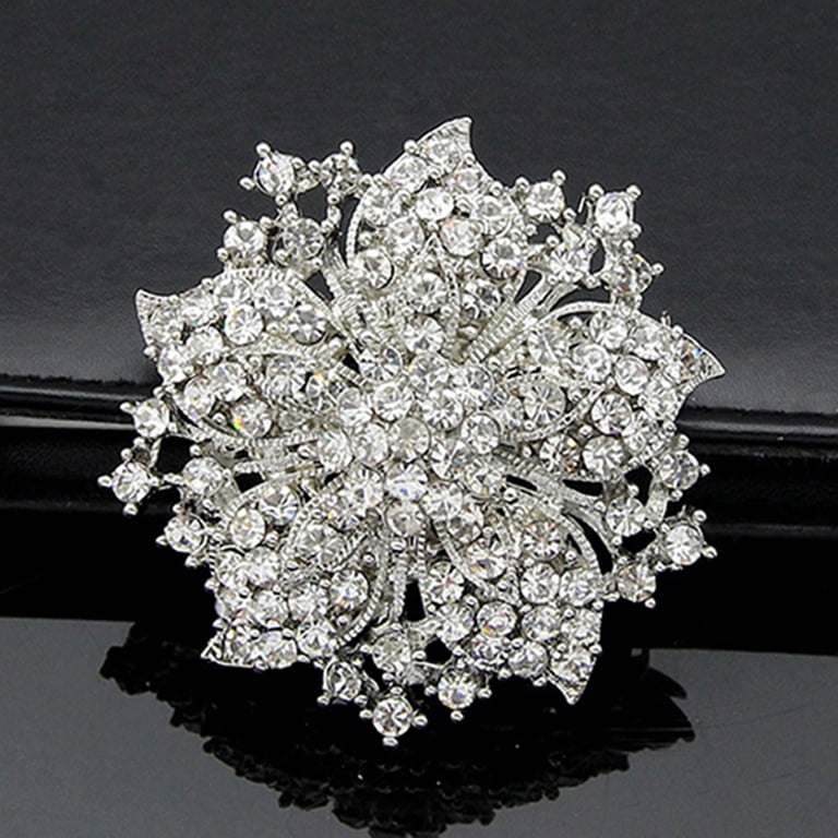 Ayyufe Women Elegant Brooch Pin Charming Anti-rust Silver 