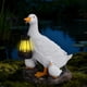 thumbnail image 4 of Lámpara colgante solar de resina para decoración de jardín | Farol solar colgante con forma de ganso y luz LED cálida | Adorno impermeable para exteriores, ideal para patio, terraza, balcón, 4 of 7