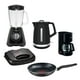 thumbnail image 1 of Combo Delux T-Fal Licuadora Hervidor Cafetera Sandwichera Sartén 20 cm SM21SCM Negro, 1 of 4