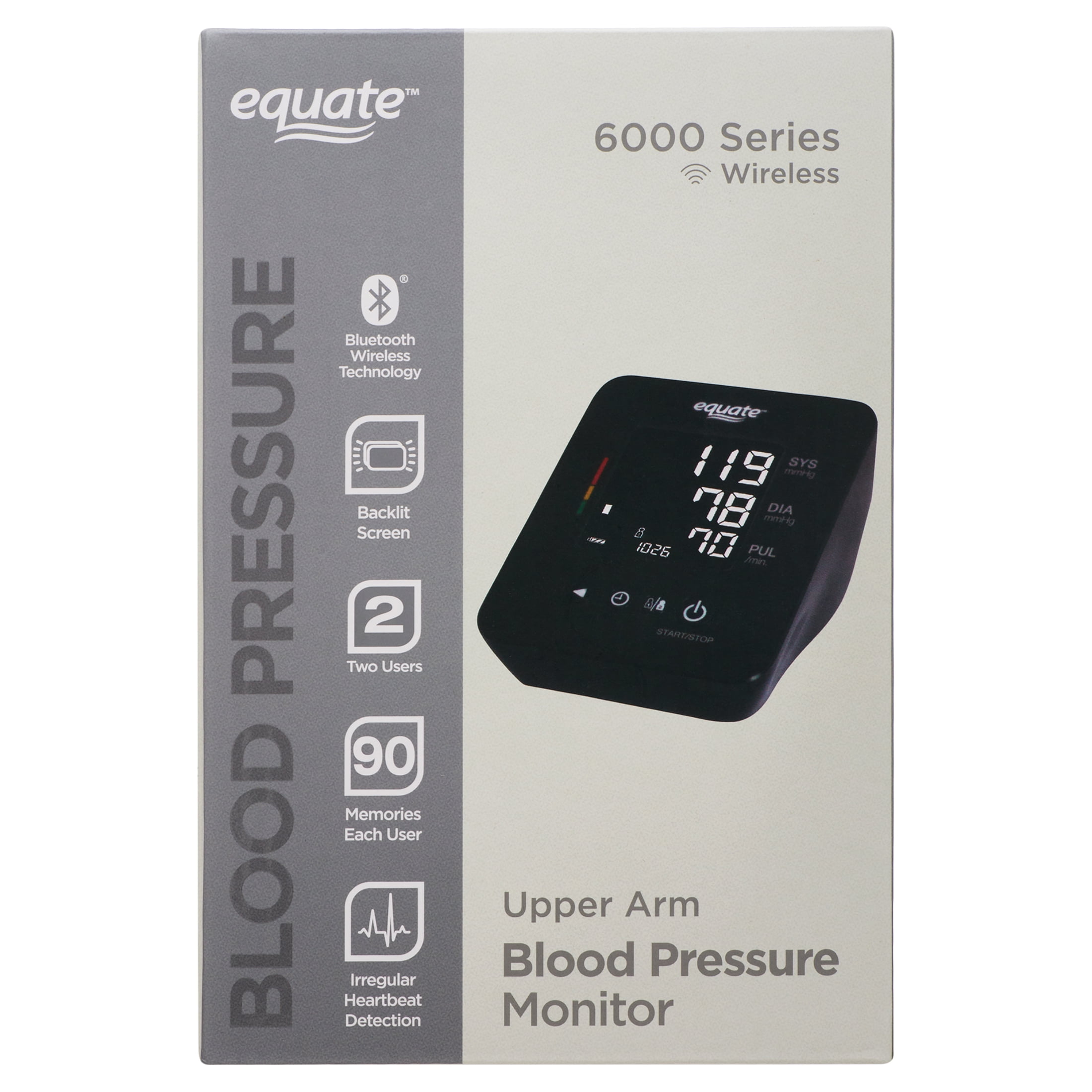 Equate BP-6000 Upper Arm Blood Pressure Monitor with Bluetooth