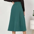 thumbnail image 5 of Annhoo Corduroy Skirts for Women Button down Casual High Waisted Midi Skirt Loose Solid Color A Line Skirt, 5 of 9