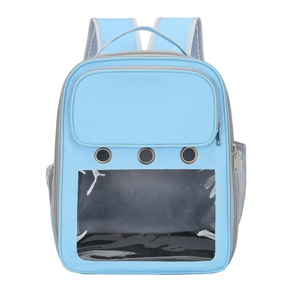 Mochila transportadora para gatos, transportador de viaje portátil para mascotas para perros y gatos pequeños y medianos. Azul