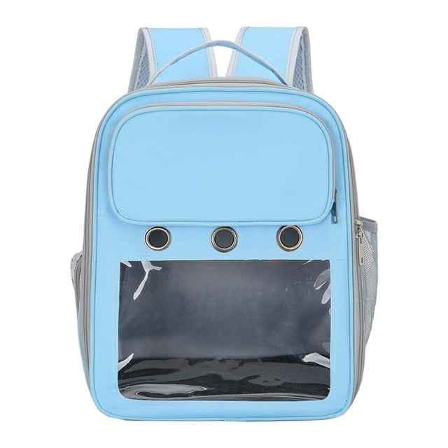Mochila para perros, mochila para senderismo para mascotas, mochila ventilada para perros, bolsa de transporte para pesca, senderismo, Camping al aire Azul