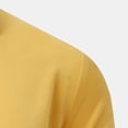 thumbnail image 3 of JSGEK Turn Down Collared Tops Casual Clothes for Men Loose Vintage Long Sleeve Button Down Blouse Long Sleeve Regular Fit Solid Color Clearance Men's Spring BusinessShirts Yellow L, 3 of 7