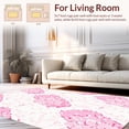 thumbnail image 2 of Flatwoven High Traffic Area Rug, Subtle Abstract Brushstroke Area, Non Slip, Stain Resistant, Washable Area Rugs for Living Room, Bedroom(Pink, 5X7), 2 of 8