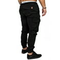 thumbnail image 2 of Frontwalk Men Pants Drawstring Bottoms With Multi-pockets Trousers Mens Casual Cargo Pant Elastic Waist Loungewear Black 4XL, 2 of 3
