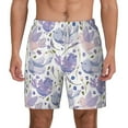thumbnail image 3 of Uemuo Lavender Flowers Pattern Mens Swim Trunks Quick Dry Board Shorts with Mesh Lining, Stretch Beach Shorts Quick Dry No-Chafing Board Shorts-Medium, 3 of 9