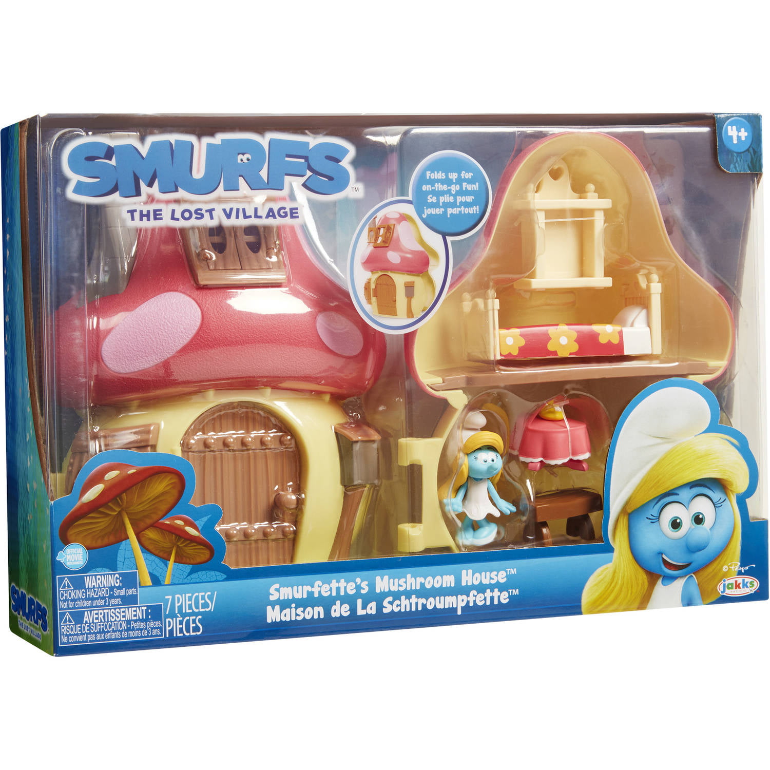  Smurfs Mushroom House with Papa Smurf : Toys & Games