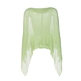 thumbnail image 4 of Women Sheer Poncho Top Light-Weight Knit Crochet Shrug Mesh Batwing Sleeve Sweater Cover Up Green S, 4 of 9