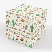 Fiesta Party Gift PriNst Wrapping Paper - Folded Flat 30 x 20 Inch (3 Sheets)