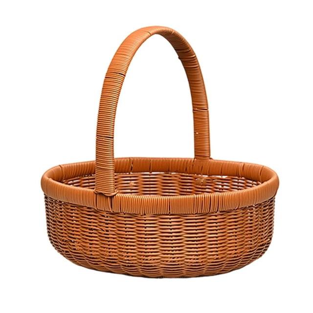 DOLITY Panier de Rangement Tissé avec Long Manche pour Activités Extérieures Taille Multifonctionnelle L
