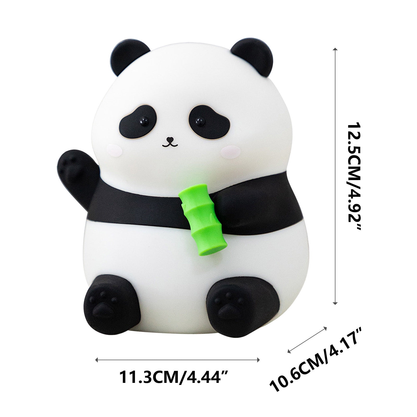 Cute Panda Night Light Silicone Rechargeable Baby Nursery Lamp Touch Control Dimmable Soft Light Kids Bedroom Sleeping Night Light Portable Animal Lamp Gift for Boys Girls Toddlers Children
