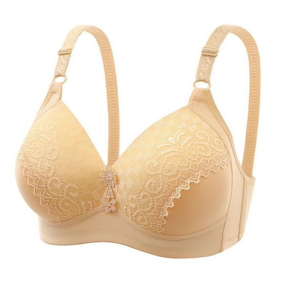 BLVB Comfort Wireless Bras for Women Full Coverage No Underwire Bralettes Lounge Everyday Bras with Soft Support Yellow