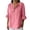 Pink, variant on cocolona Womens Summer Trendy Linen Tops V Neck Ruffle 3/4 Sleeve Button Shirts Dressy Casual Loose Blouses