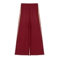 thumbnail image 7 of Zaldita Women Palazzo Pant Loose Fit Elastic Waist Wide Leg for Yoga Praise Dance Training Burgundy XXL, 7 of 7