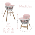 thumbnail image 4 of Silla alta para bebé de comer periquera ajustable 4 en 1 color rosa, 4 of 4
